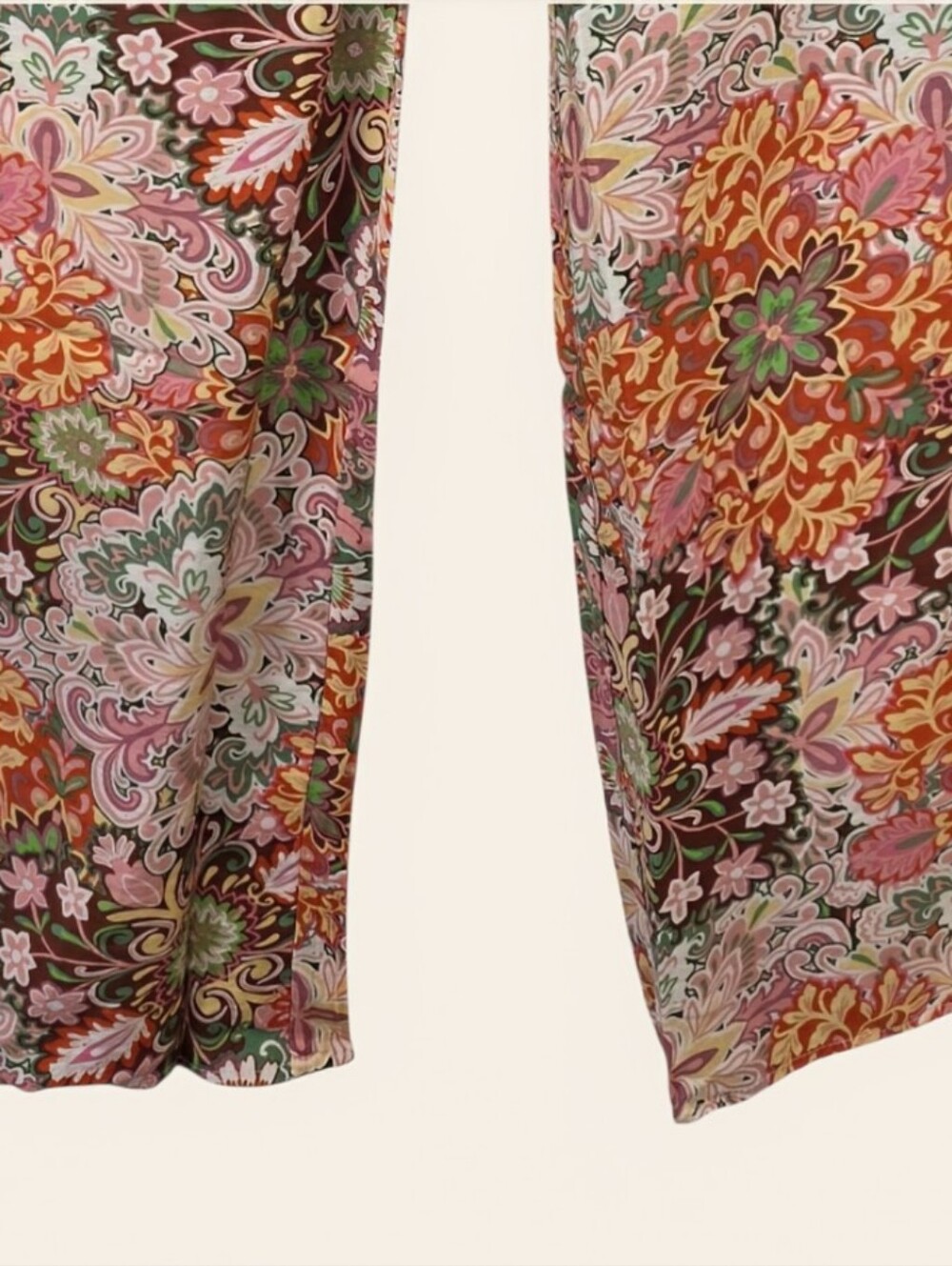 DEX Boho Wide Leg Floral Pants Medallion Resort Vacation NWT Small - Picture 6 of 10